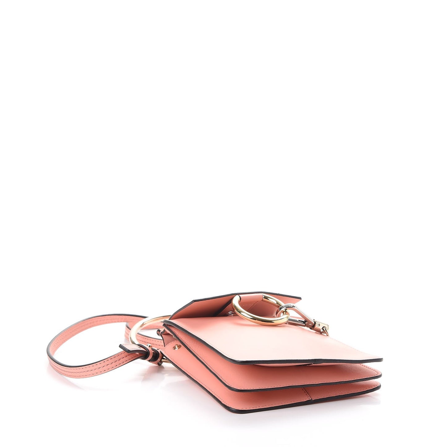 Suede Calfskin Mini Faye Bracelet Bag Ideal Blush