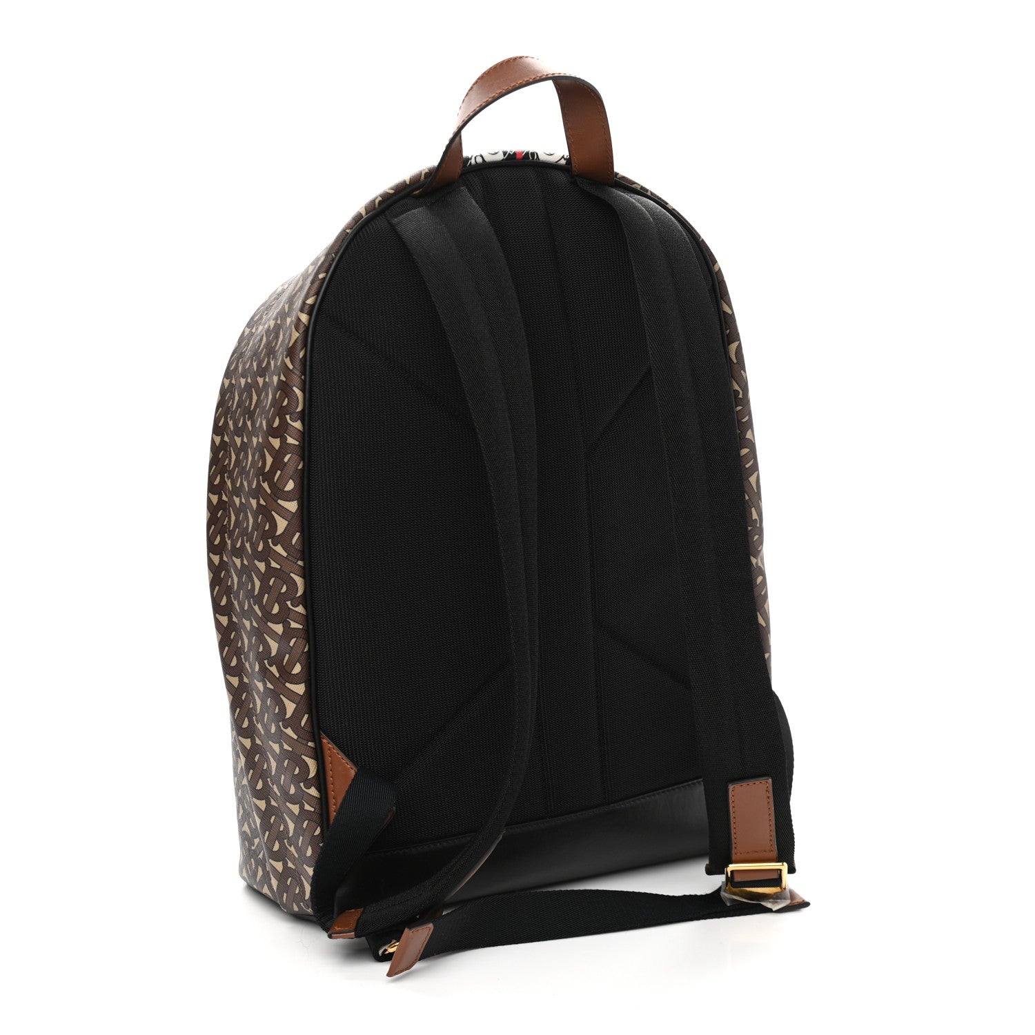 Burberry E-Canvas Monogram Stripe Backpack Bridle Brown 2 of 9