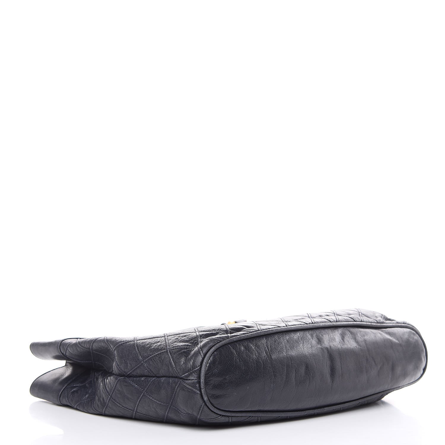 Chanel Lambskin Stitched Shopper Tote Navy 4 of 19