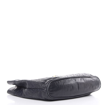 Chanel Lambskin Stitched Shopper Tote Navy 4 of 19