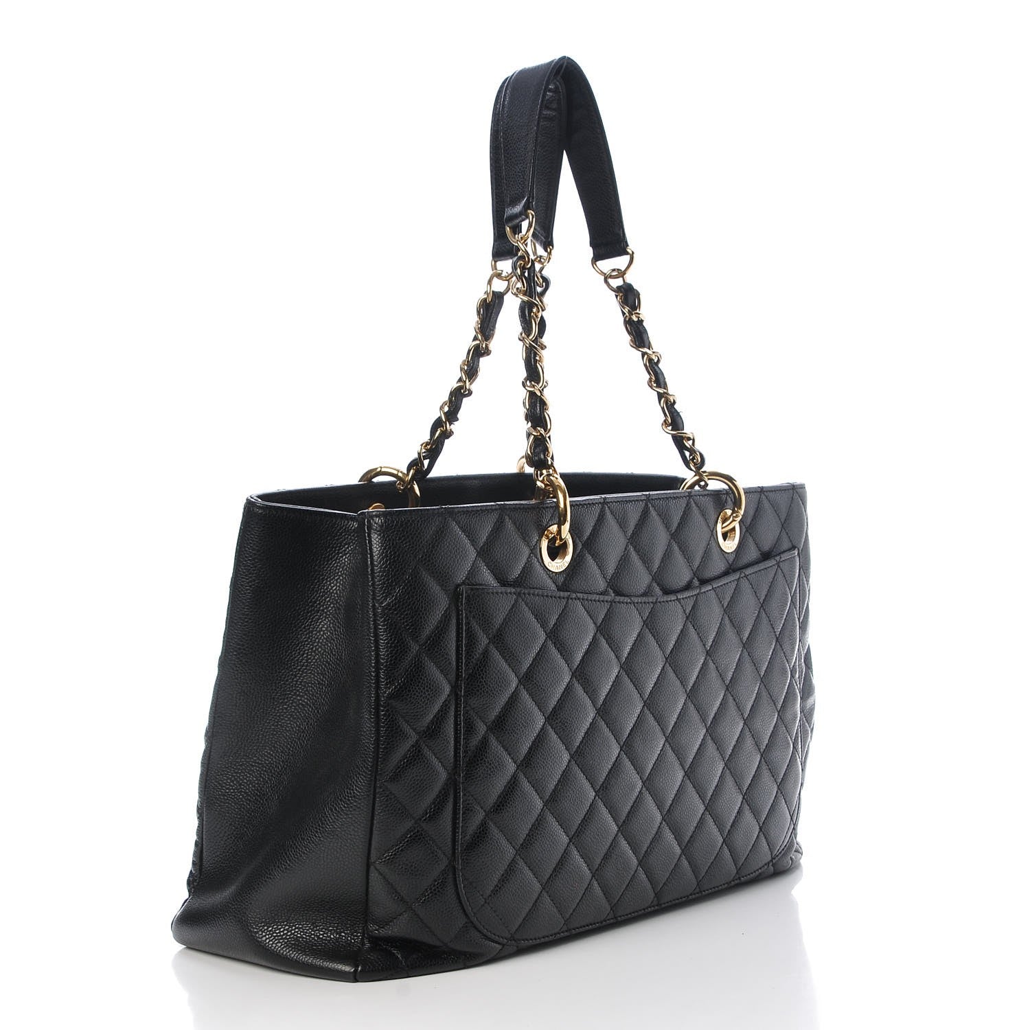 Chanel Caviar Quilted XL Grand Shopping Tote GST Black 3 of 11