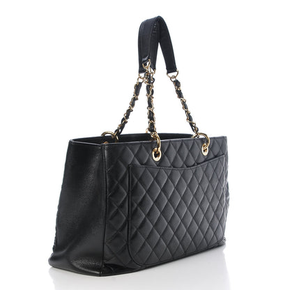 Chanel Caviar Quilted XL Grand Shopping Tote GST Black 3 of 11
