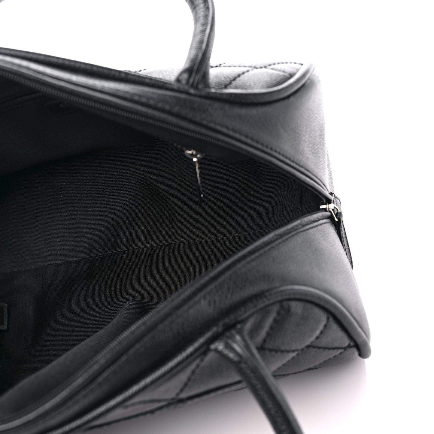 Caviar Quilted Small Bowler Black