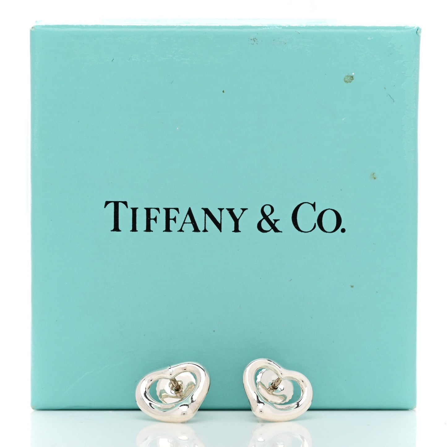 Sterling Silver 11mm Elsa Peretti Open Heart Earrings