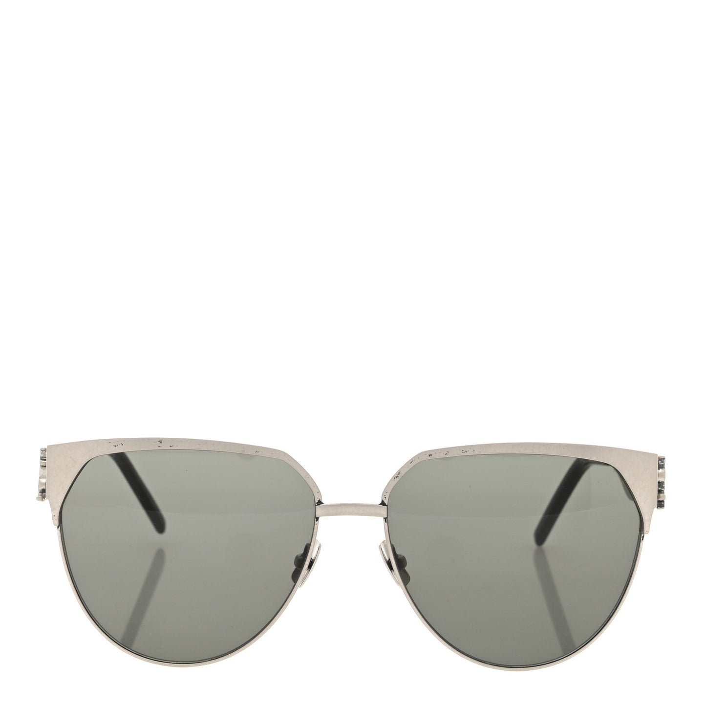 Aged Metal Cat Eye SLM43 Sunglasses Sliver