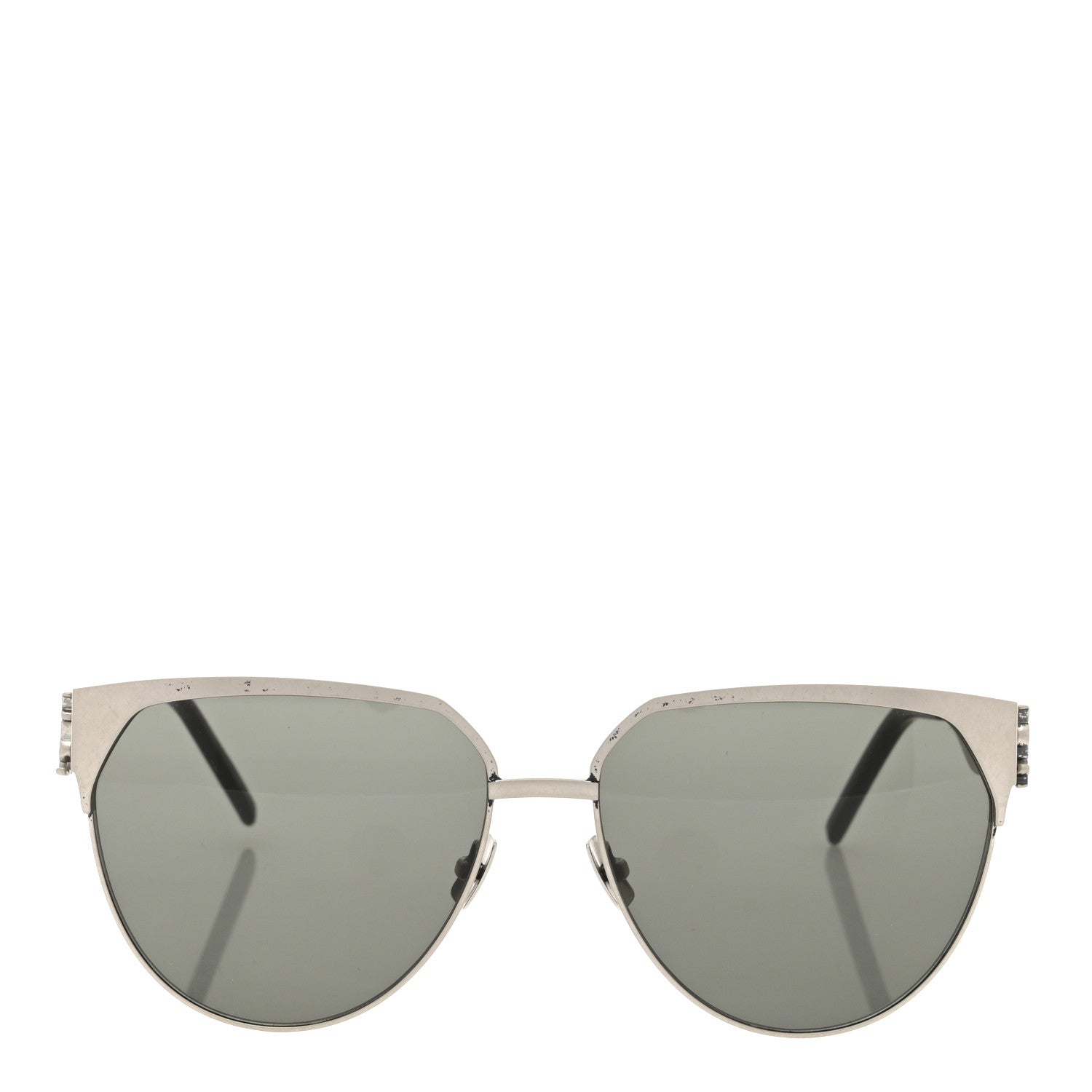 Saint Laurent Aged Metal Cat Eye SLM43 Sunglasses Sliver 2 of 7