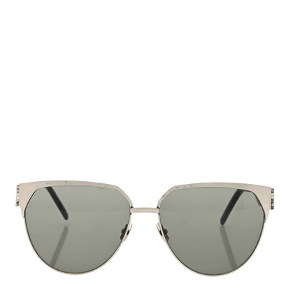Saint Laurent Aged Metal Cat Eye SLM43 Sunglasses Sliver 2 of 7