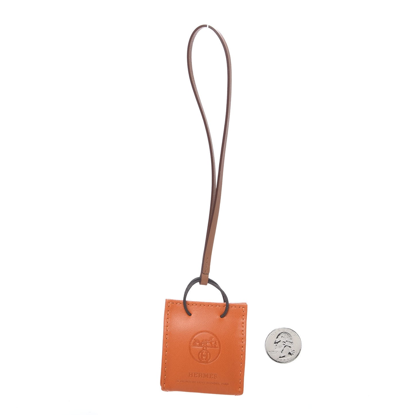 Milo Lambskin Swift Shopping Bag Charm Feu Gold