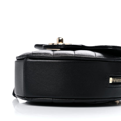 Chanel Lambskin Quilted CC In Love Heart Clutch With Chain Black 8 of 14