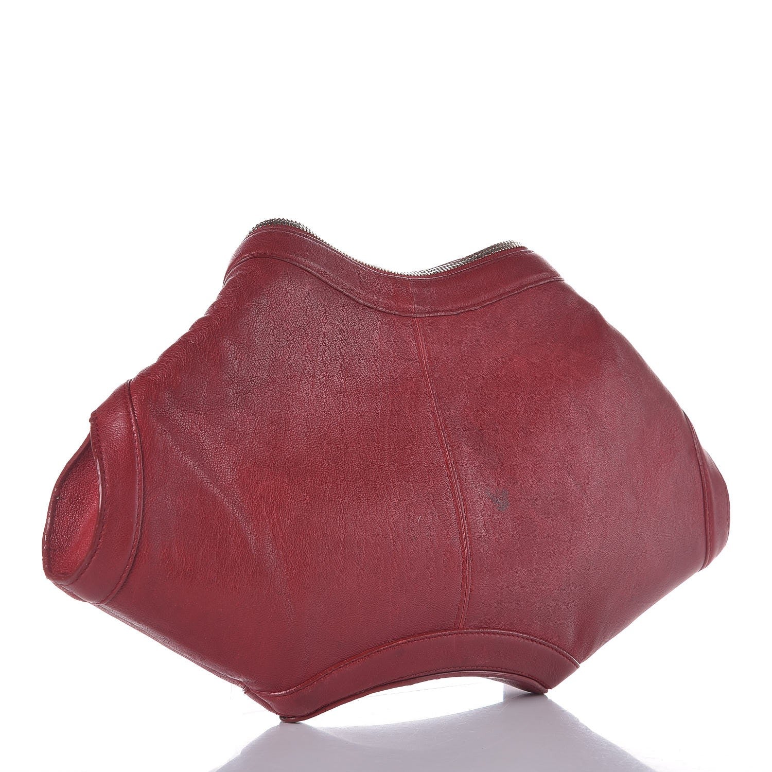 Alexander McQueen Calfskin De Manta Clutch Red 3 of 17
