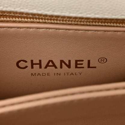 Chanel Caviar Quilted Mini Coco Handle Flap White 6 of 10