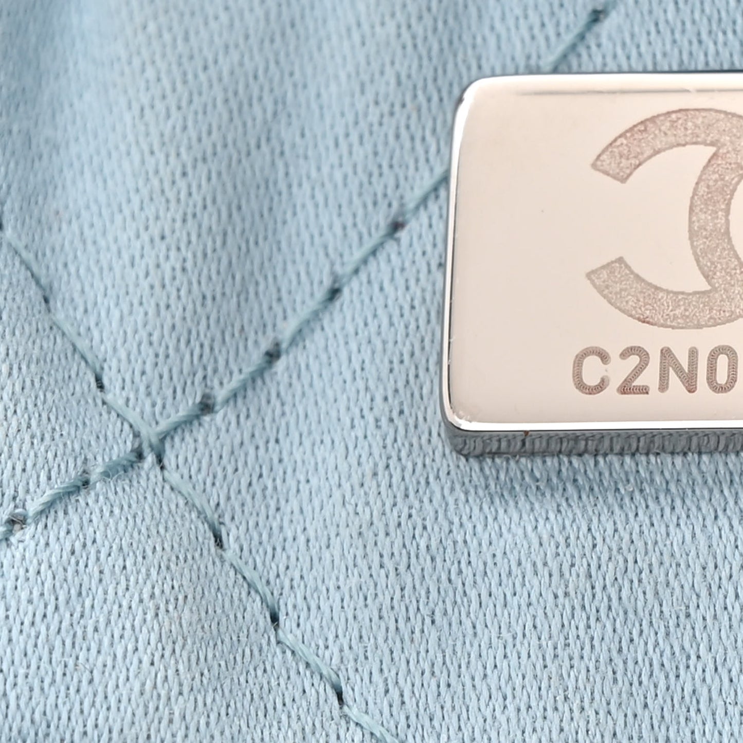 Shiny Calfskin Quilted Mini Chanel 22 Light Blue