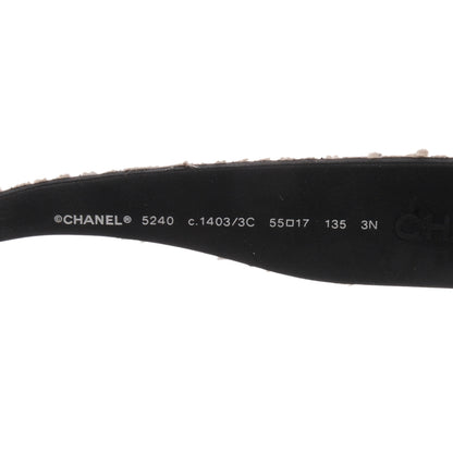 Chanel Tweed Boy CC Sunglasses 5240 White 3 of 4