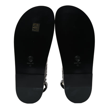 Chanel Grained Calfskin Velcro Dad Sandals 40 Black 5 of 9