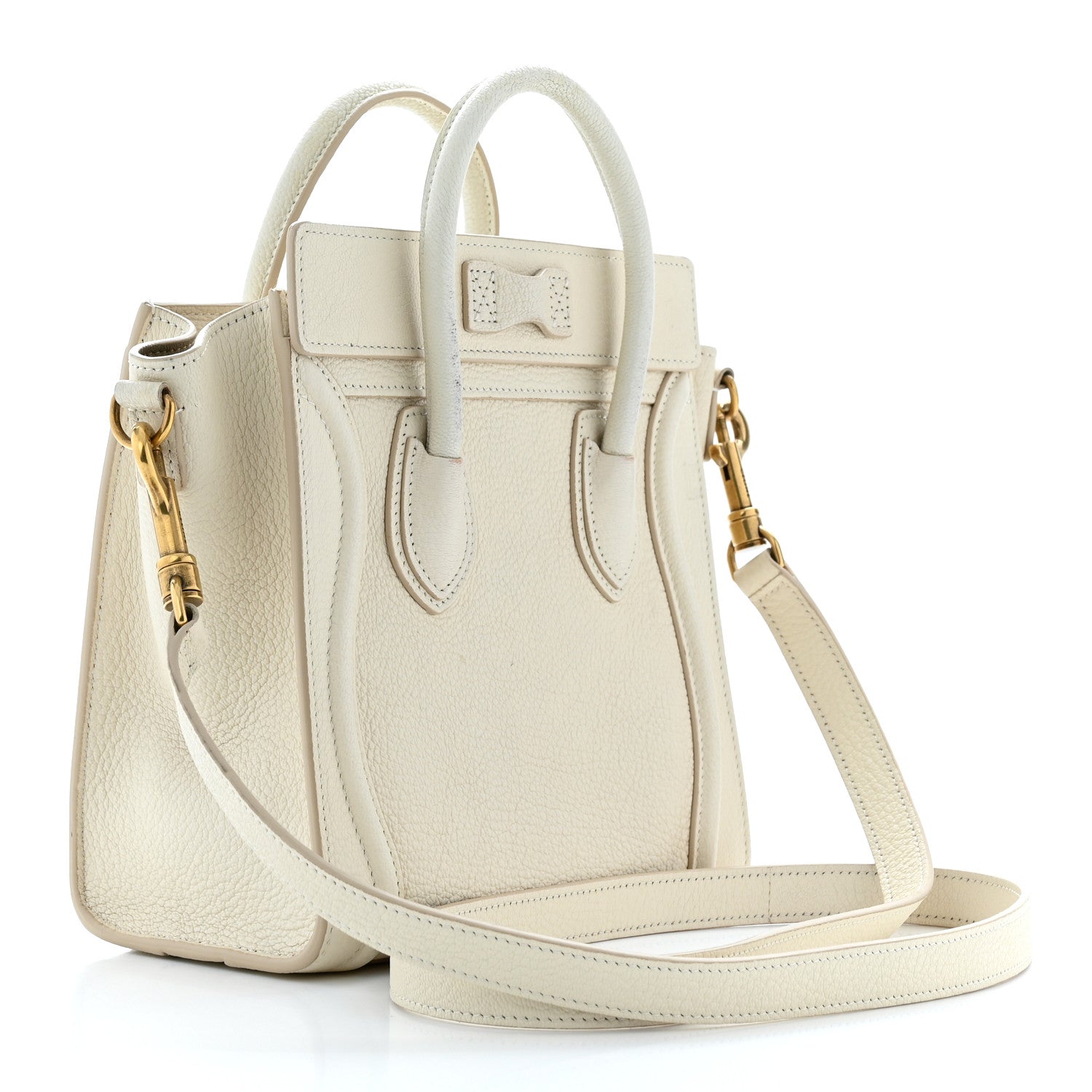 Celine Goatskin Nano Luggage White 3 of 13