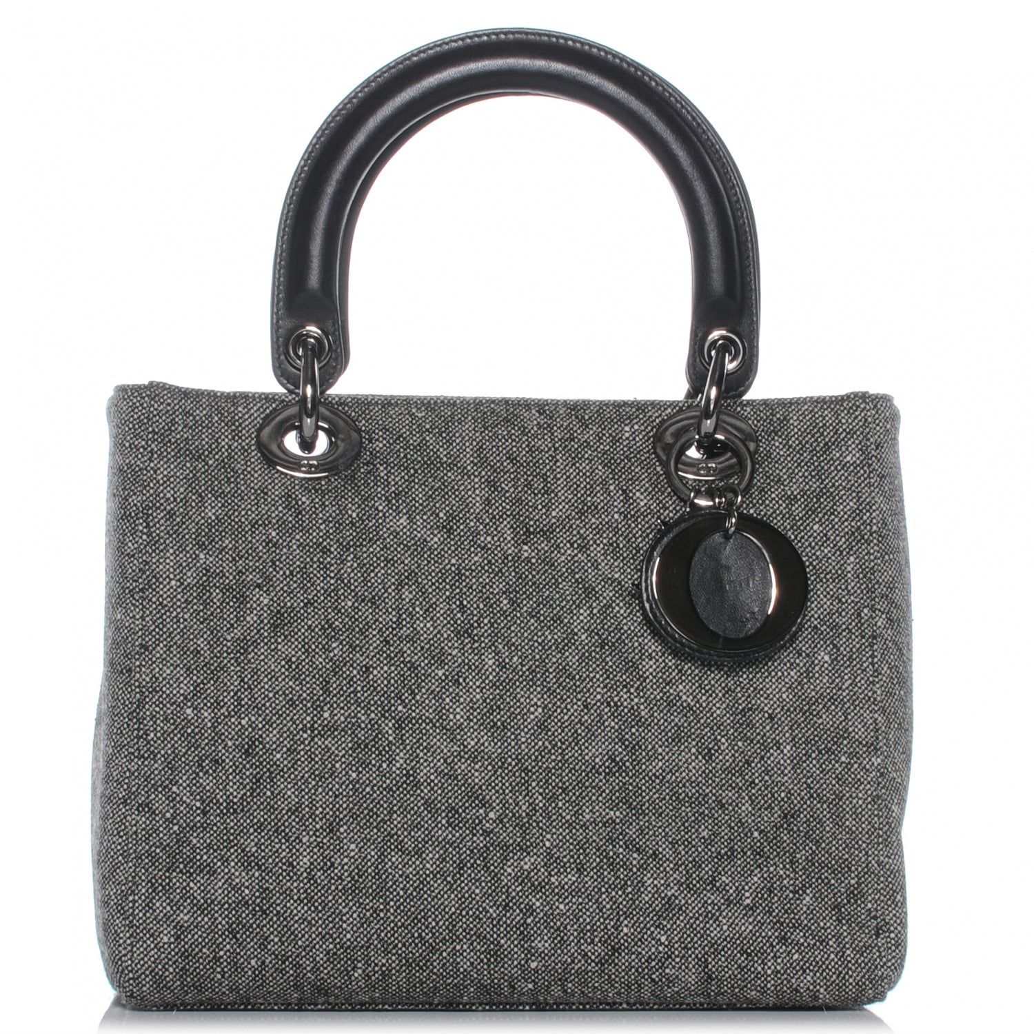 Christian Dior Tweed Medium Lady Dior Black 1 of 8