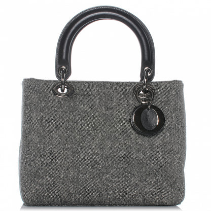 Christian Dior Tweed Medium Lady Dior Black 1 of 8