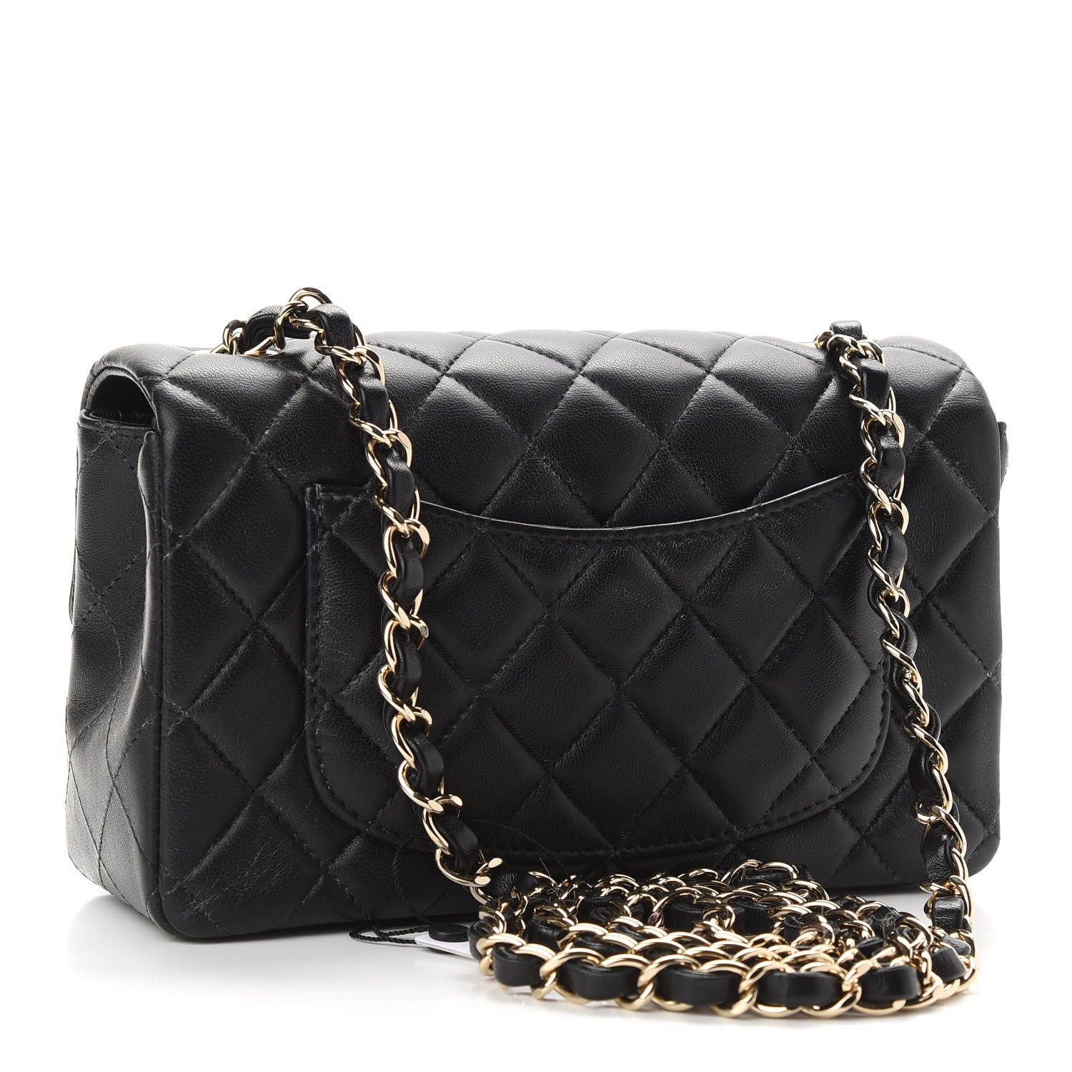 Chanel Lambskin Quilted Mini Rectangular Flap Black 3 of 9