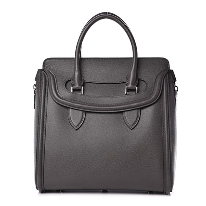 Alexander McQueen Calfskin Large Heroine Grey 1 of 9