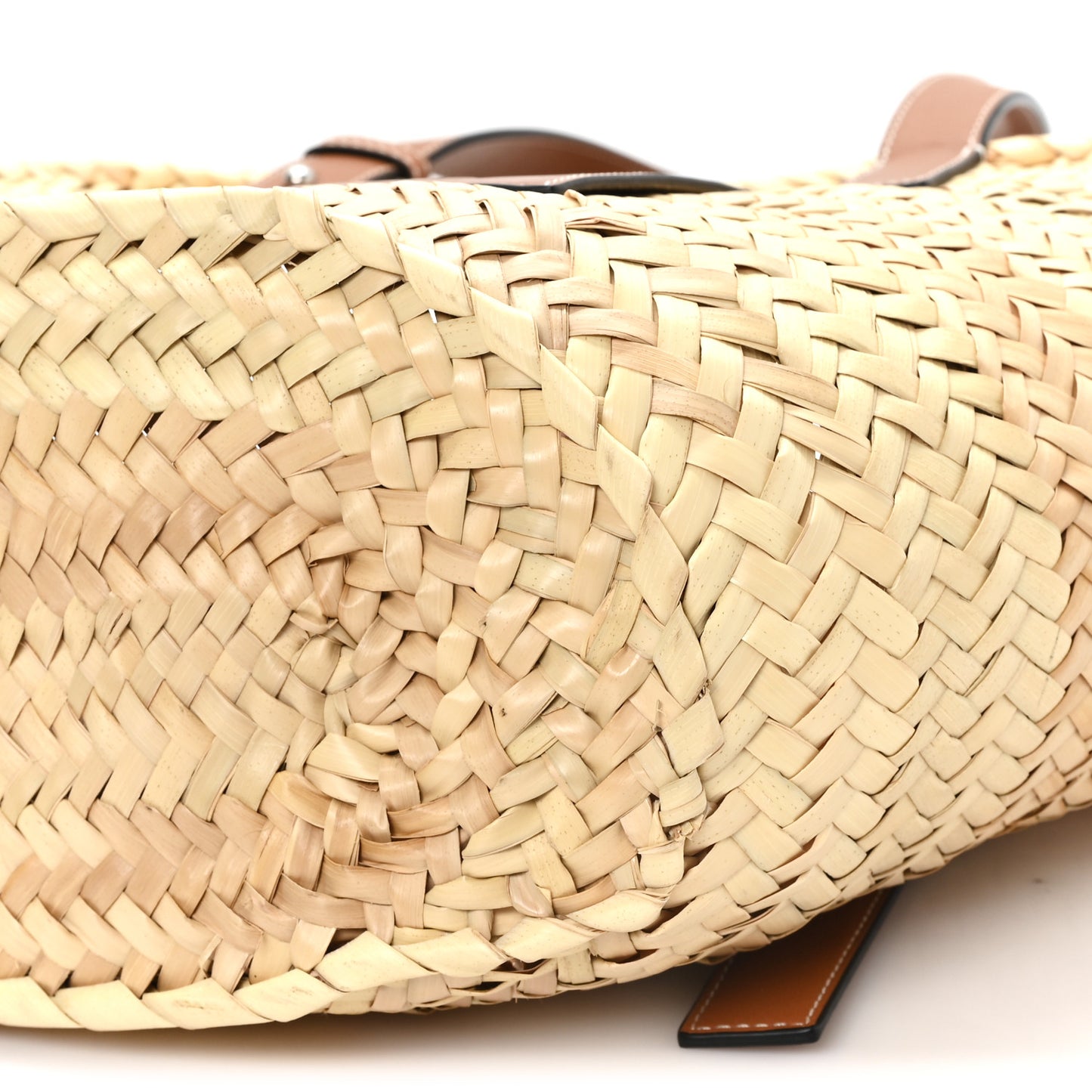 Raffia Basket Tote Bag Natural Tan