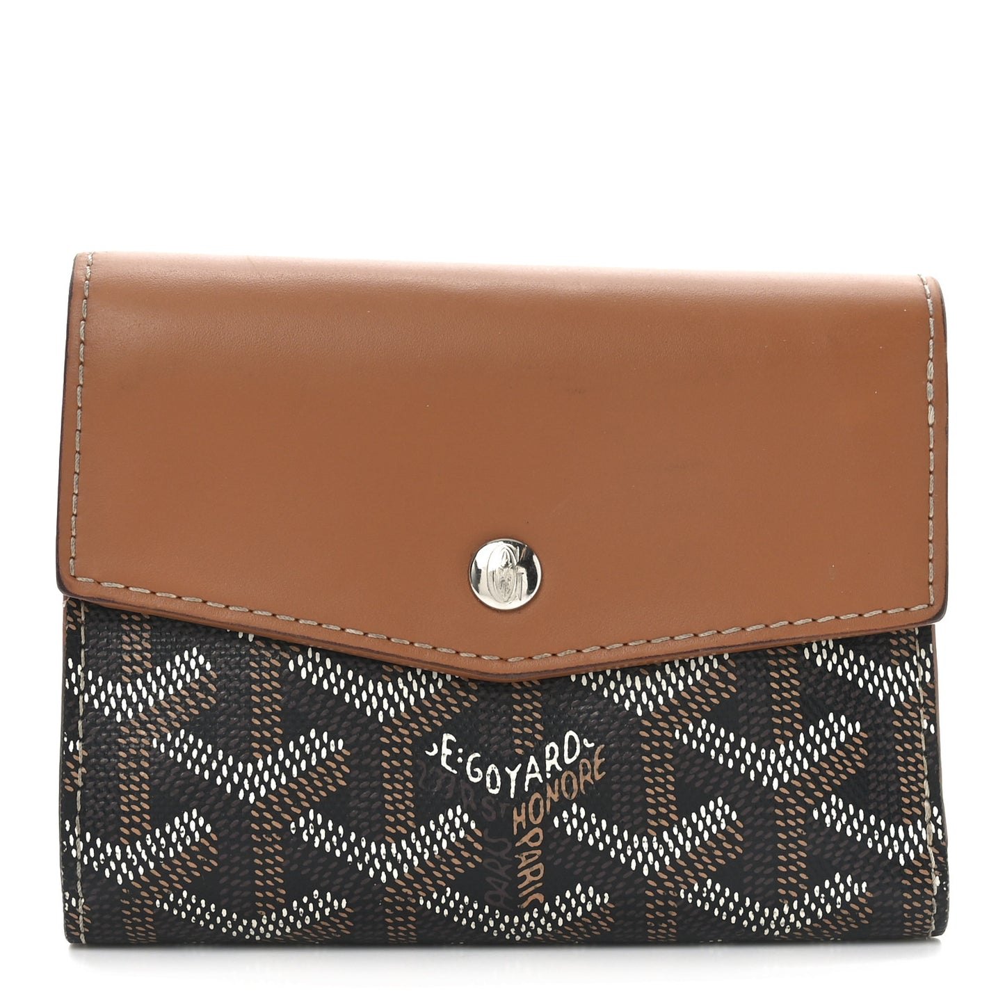Goyardine Saint-Gabriel Compact Wallet Black Gold