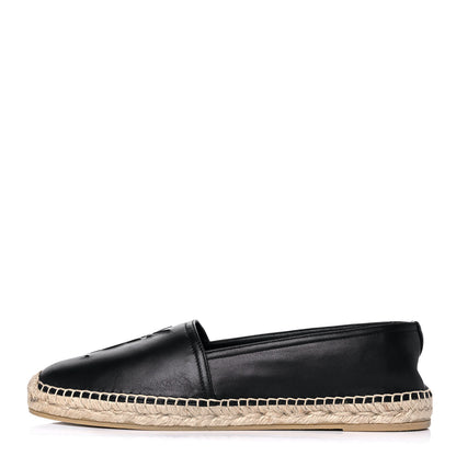 Saint Laurent Lambskin Mens Monogram Espadrilles 42 Black 1 of 10