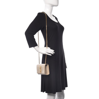 Saint Laurent Grain De Poudre Small Monogram Kate Satchel Nude Powder 2 of 14