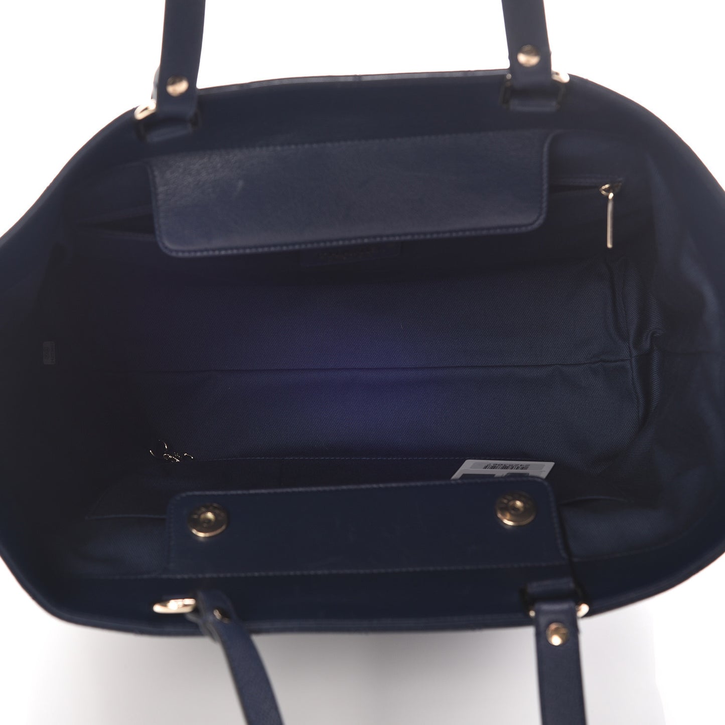 Calfskin Caviar Quilted Large Shopping Tote Blue
