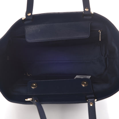 Chanel Calfskin Caviar Quilted Large Shopping Tote Blue 5 of 10