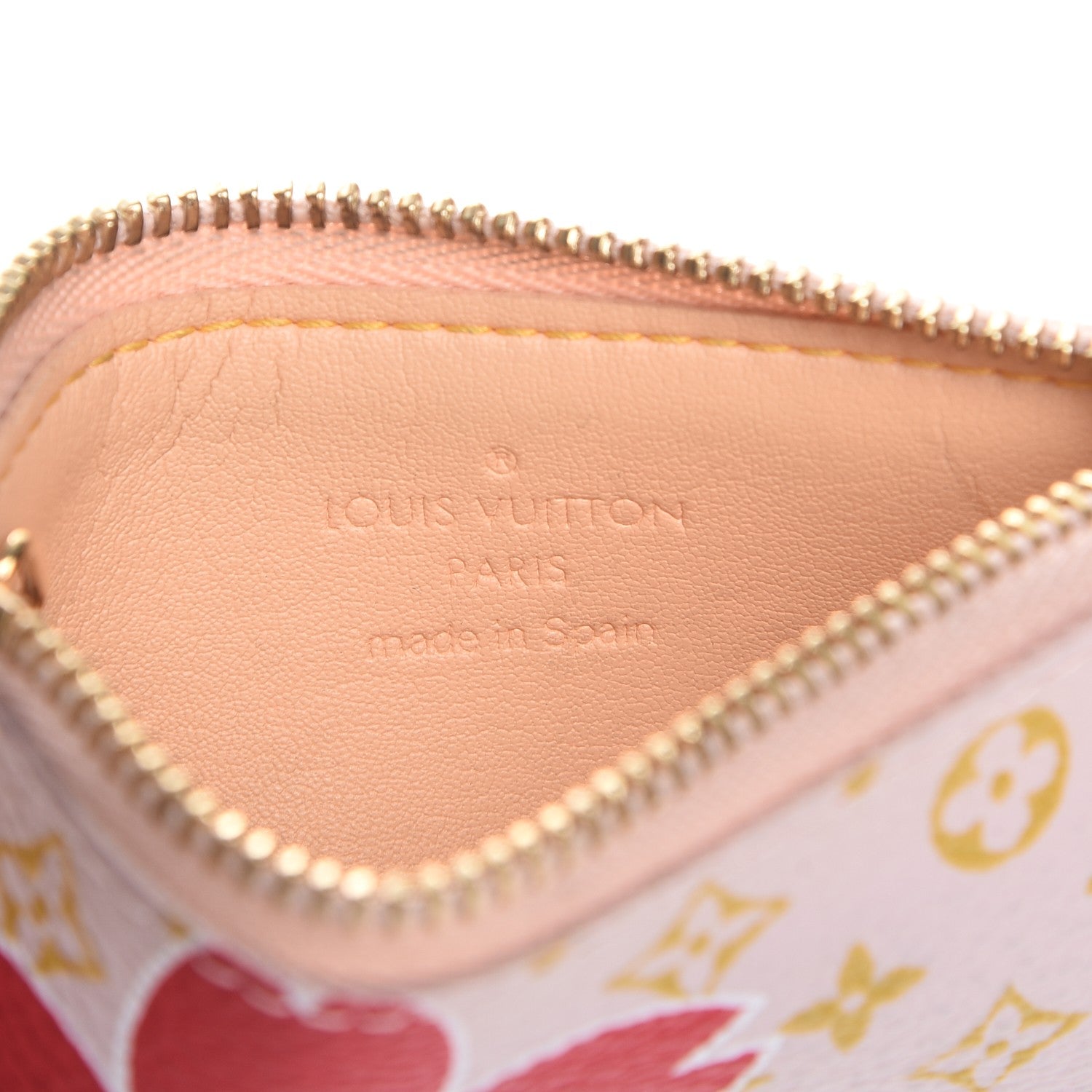 Louis Vuitton Monogram Cherry Blossom Key Pouch Red 6 of 7