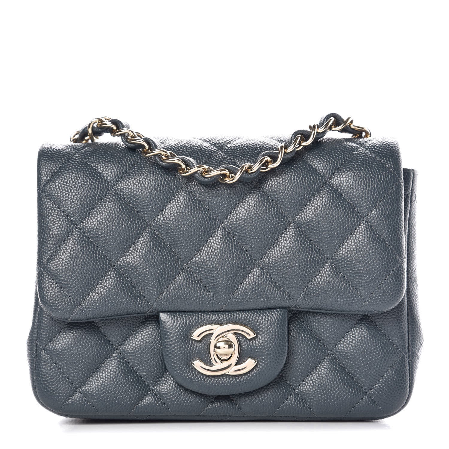 Chanel Caviar Quilted Mini Square Flap Dark Grey 1 of 9