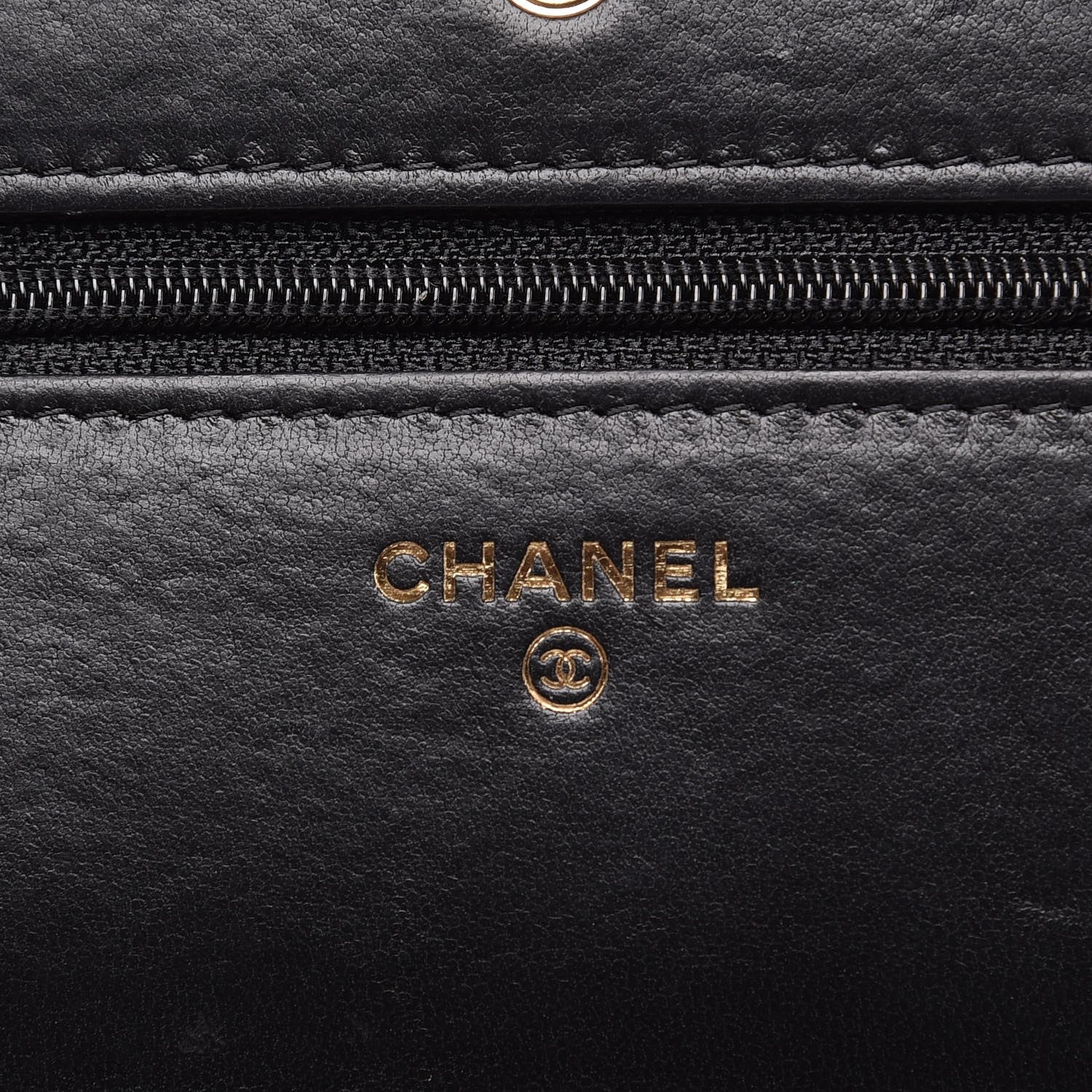 Chanel Lambskin Quilted Wallet On Chain WOC Black 6 of 8