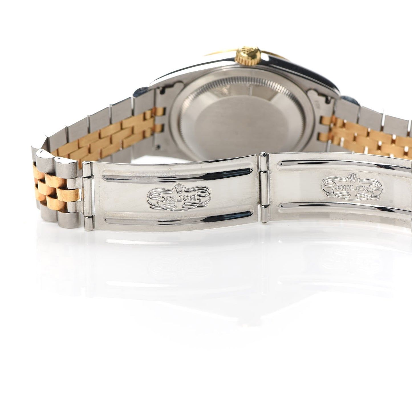 Stainless Steel 18K Yellow Gold Diamond 36mm Oyster Perpetual Datejust Watch Blue 16233