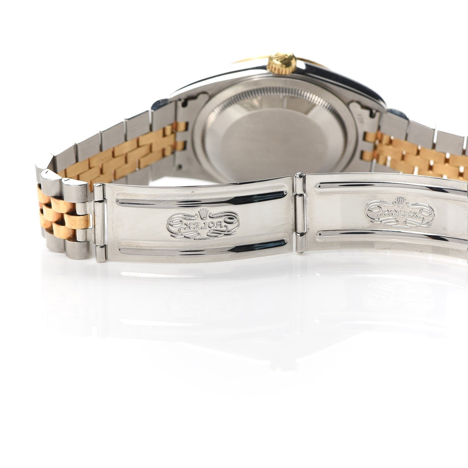Rolex Stainless Steel 18K Yellow Gold Diamond 36mm Oyster Perpetual Datejust Watch Blue 16233 4 of 4