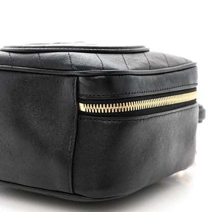 Gucci Sakai Be Green Calfskin Diagonal Stitched Blondie Top Handle Bag Black 10 of 11