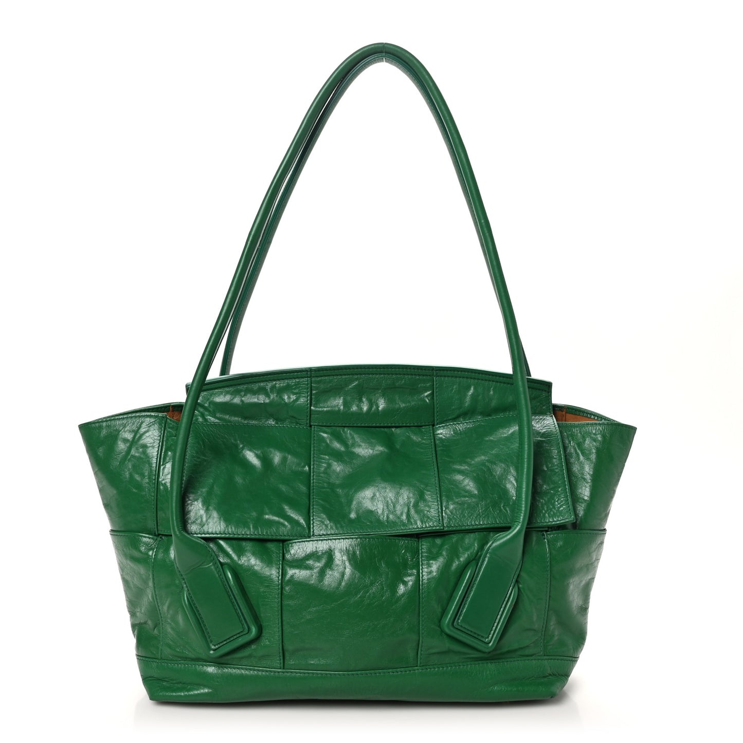 Paper Calfskin Maxi Intrecciato Medium Arco Slouch Racing Green