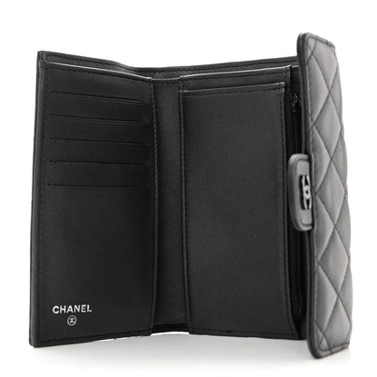 Chanel Lambskin Quilted Medium Flap Wallet So Black 5 of 9