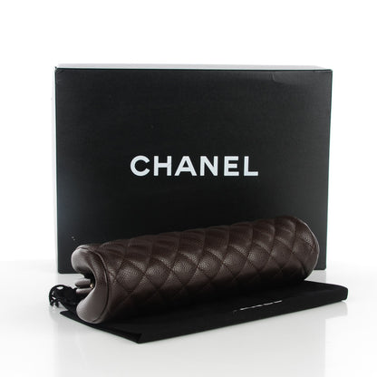 Chanel Caviar Quilted Timeless Clutch Dark Brown 4 of 7