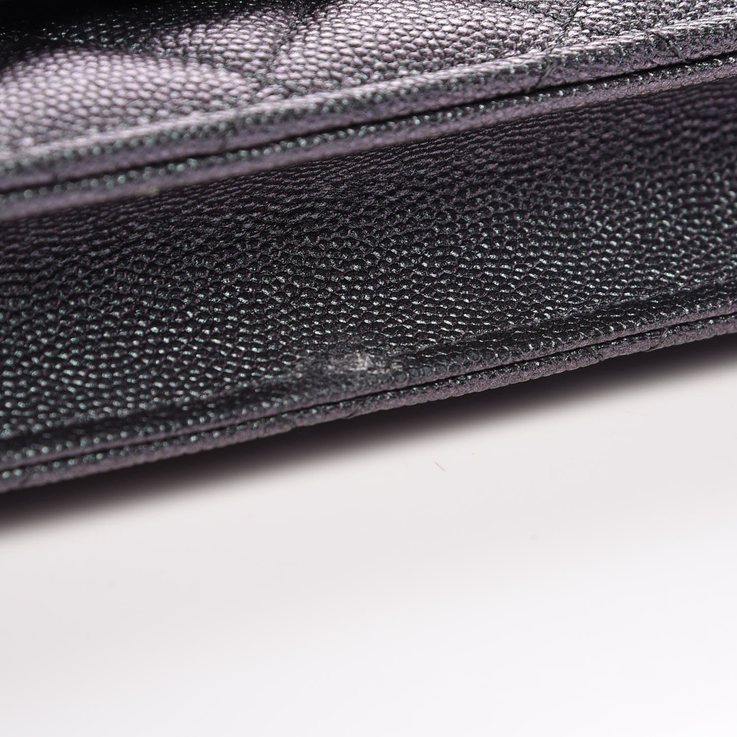 Chanel Iridescent Caviar Quilted Wallet On Chain WOC Black 11 of 13