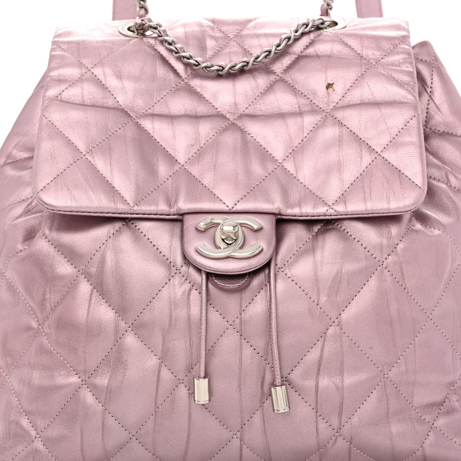 Chanel Iridescent Calfskin Quilted Ground Control Backpack Pink 8 of 12