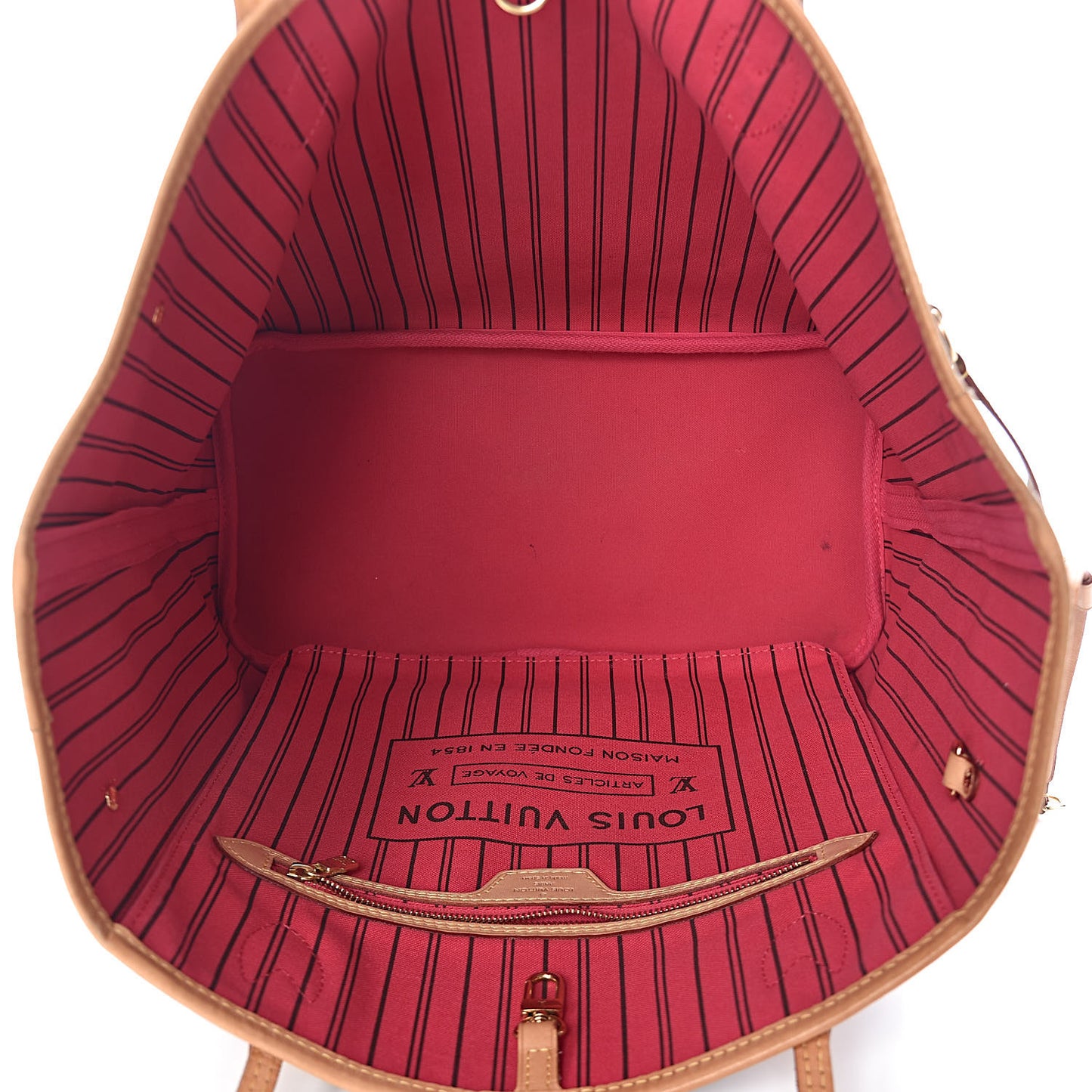 Monogram Bay Neverfull MM Rose Ballerine Poppy