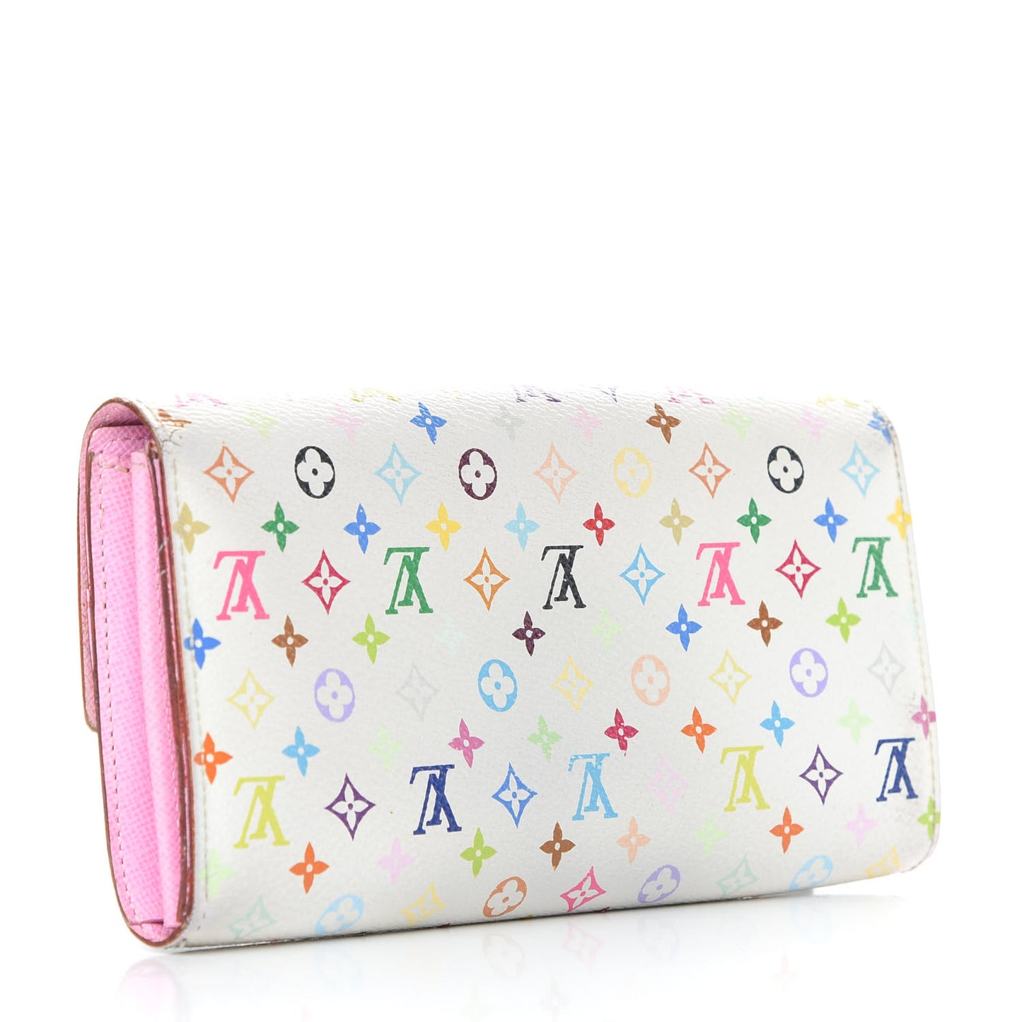 Monogram Multicolor Sarah Wallet White Litchi