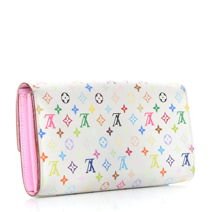 Louis Vuitton Monogram Multicolor Sarah Wallet White Litchi 3 of 9