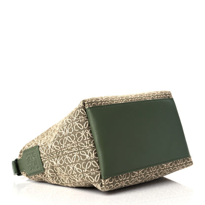 Loewe Jacquard Anagram Calfskin Small Cubi Bag Avocado Green 4 of 10