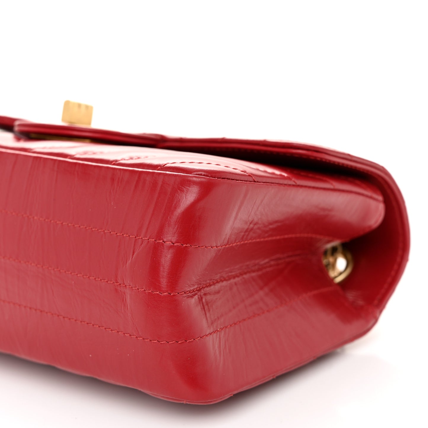 Aged Calfskin Chevron Quilted 2.55 Reissue Mini Flap Dark Red