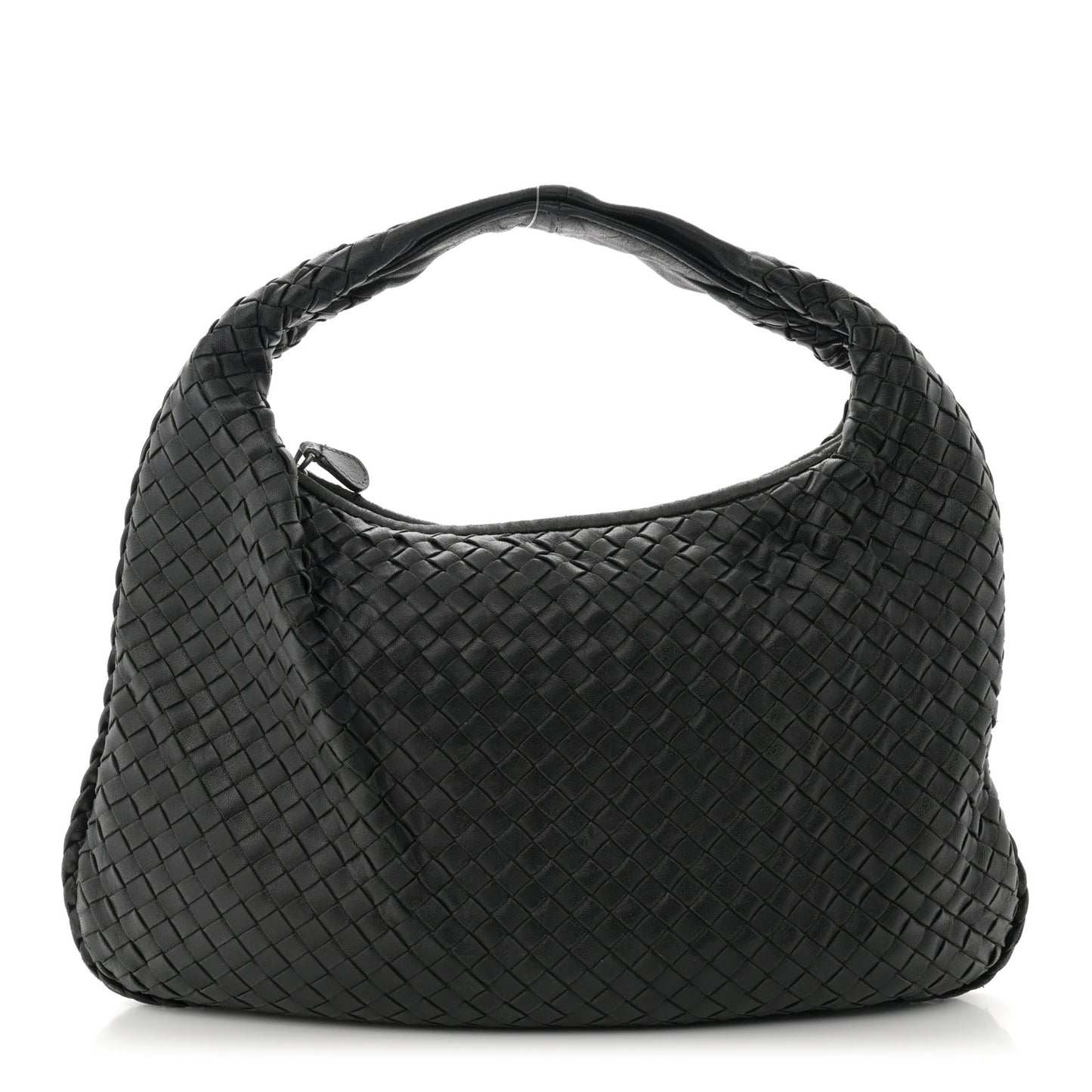 Nappa Intrecciato Medium Veneta Hobo Black