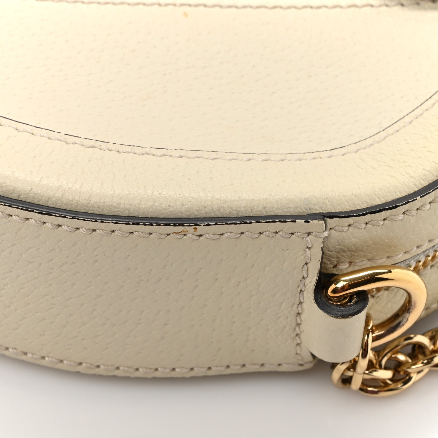 Gucci Textured Calfskin Web Mini Ophidia Round Shoulder Bag Mystic White 15 of 18