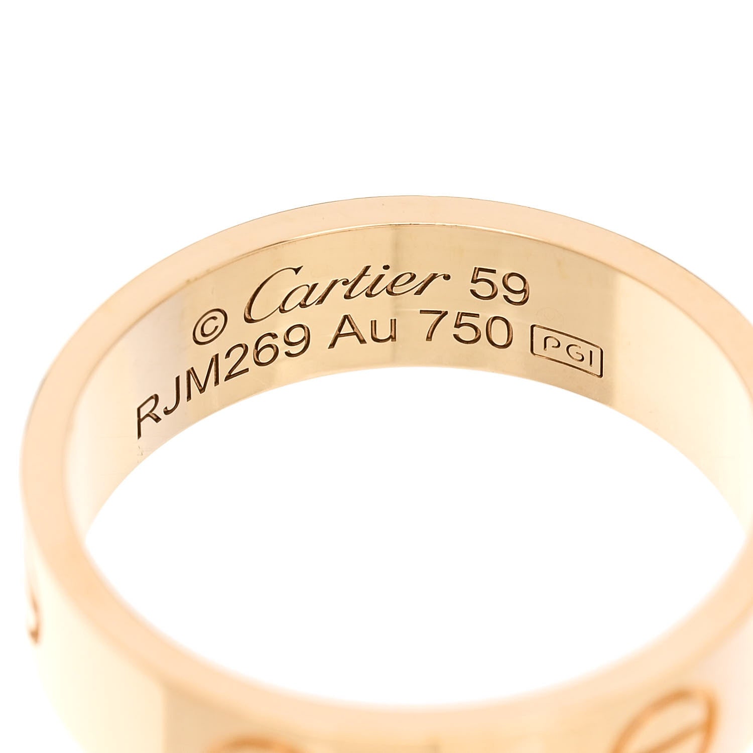 Cartier 18K Yellow Gold 5.5mm LOVE Ring 59 8.75 4 of 5