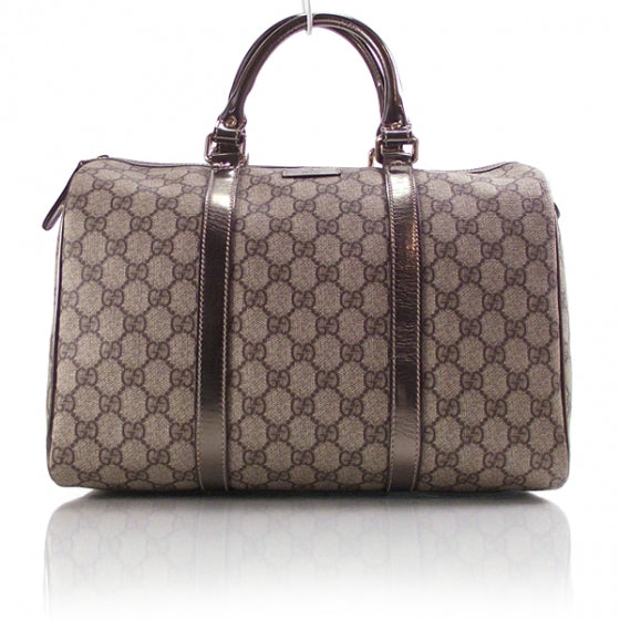 GG Monogram XL Joy Boston Metallic Gray