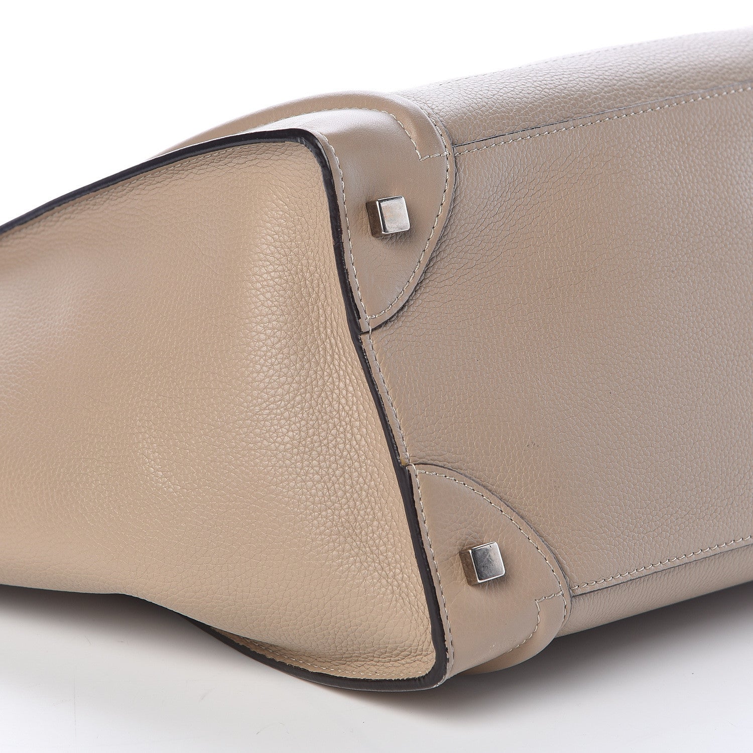 Celine Drummed Calfskin Mini Luggage Dune 8 of 9